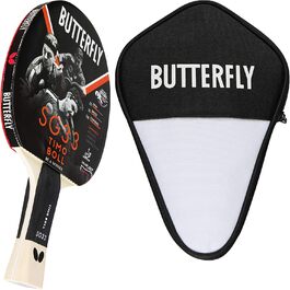 Настільний тенісний ракетка Butterfly SG33 чорна/червона з чохлом CC1