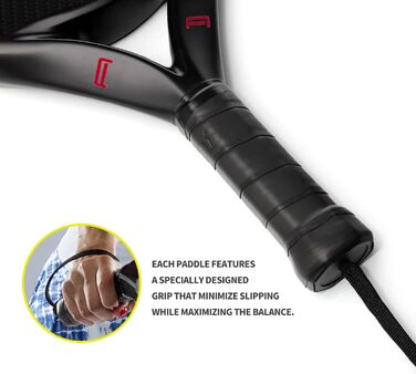 Ракетка для падел-тенісу з вуглецевим покриттям та ядром Eva Memory Flex Foam, легка (Жовтий, 2 шт.)