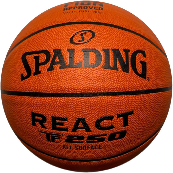 Баскетбольний м’яч Spalding React TF-250, розмір 6, помаранчевий, універсальний