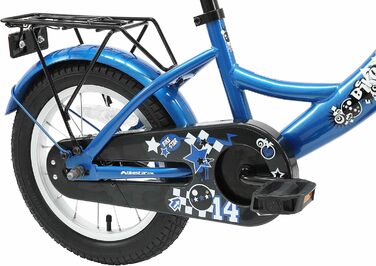 Дитяче велосипед BIKESTAR 14 дюймів для хлопчиків та дівчаток від 4 років | Класичний дизайн | Рожево-білий (блакитний)