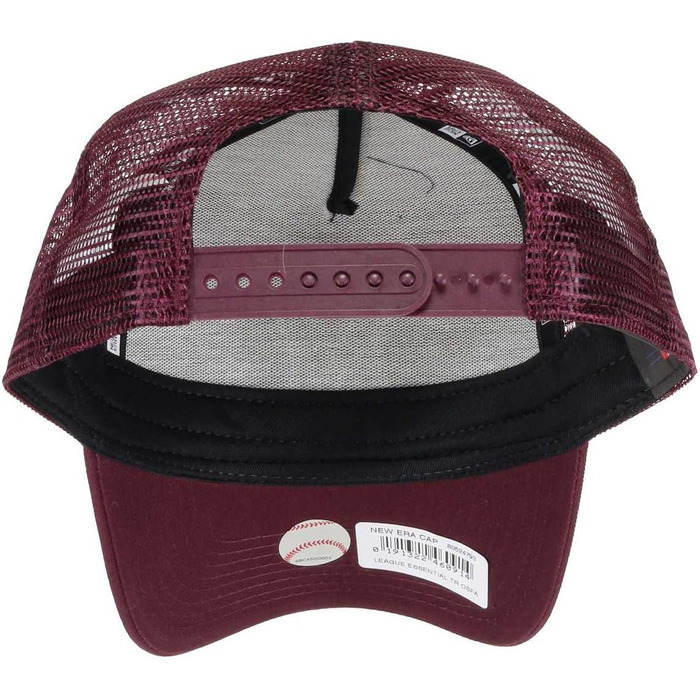 Кепка New Era MLB A-Frame Trucker Snapback з логотипом команди, регульована, бордова (Maroon), один розмір