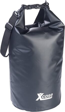 Водонепроникний Packsack Xcase: міцний мішок для спорядження, 20л, чорний. Ідеально для водного спорту, подорожей та зберігання.