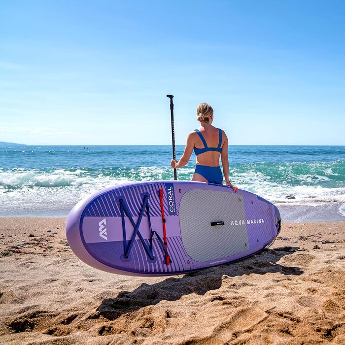 Надувна SUP-дошка Aqua Marina Coral 310 см, фіолетова, для веслування стоячи