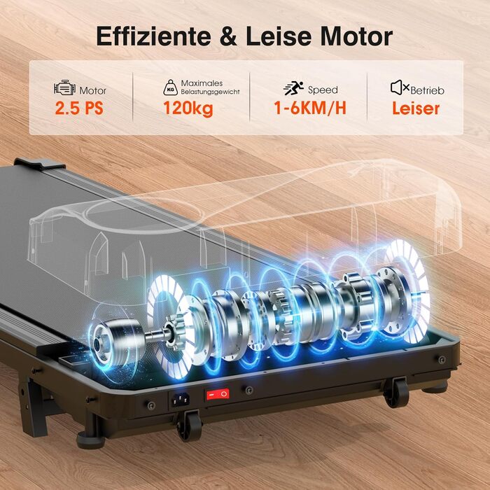 Турніковий стіл THERUN з ручним нахилом та ходунками, 2-в-1, тихе ланцюгове привід, LED-панель, пульт дистанційного керування, для дому та офісу