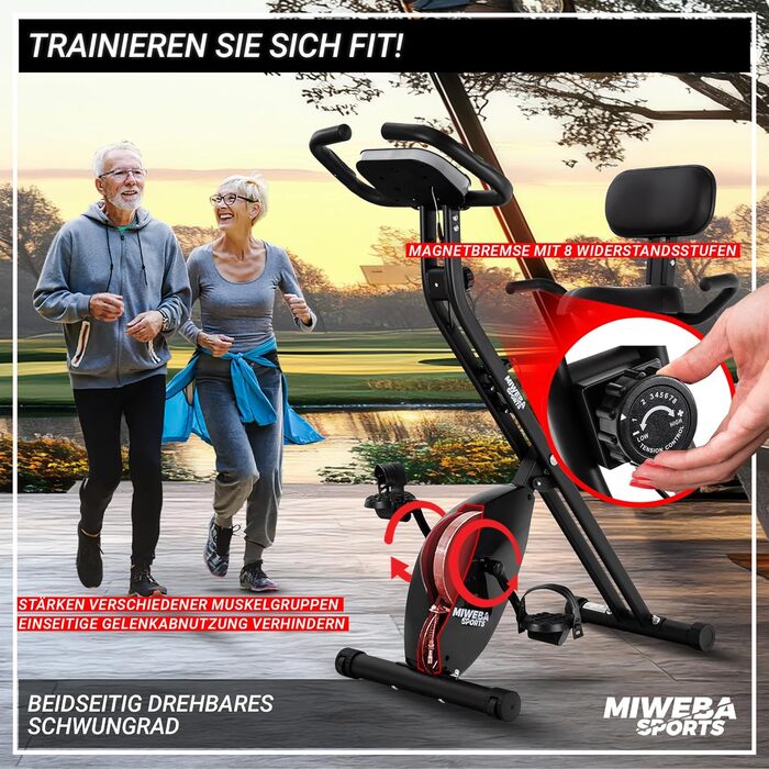 Велотренажер Miweba Sports - складаний, до 150 кг, тихий, для дому | Indoor Bike