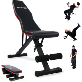 Складана лавка для фітнесу Mobiclinic Flexfit, регульована спинка і сидіння, до 200 кг, для домашнього тренування, європейський бренд, багатофункціональна
