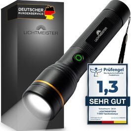 Ліхтар LED LICHTMEISTER® 1000 Люмен, акумулятор 4000 mAh, перезарядний, надяскравий