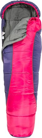 Сплячий мішок Trespass Bunka Unisex на 3 сезони з поролоновою наповнювачем (фіолетовий)