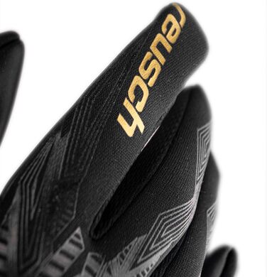 Воротарські рукавички Reusch Pure Contact Infinity Junior чорно-золоті, розмір Junior