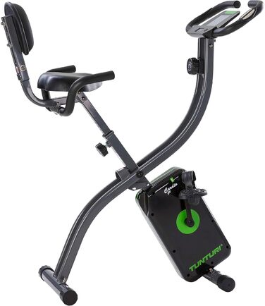Велотренажер складаний Tunturi Cardio Fit B25 X з спинкою, тримачем для планшета та LCD-екраном, чорний