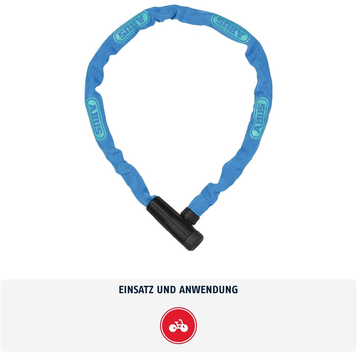 Замок ланцюговий ABUS Steel-O-Chain 5805K для велосипеда, сталевий, рівень безпеки 5, 75 см, синій