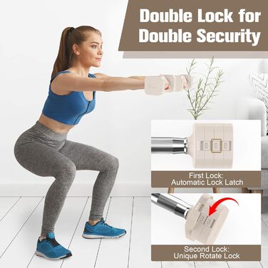 Регульовані гантелі 10 кг, набір з 4 ступенями ваги (2.0, 3.0, 4.0, 5.0 кг), гантелі для дому, фітнесу, жінок та чоловіків