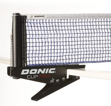 Сітка для настільного тенісу Donic Clip Pro ITTF, регульована, чорна-синя, для змагань, для приміщень