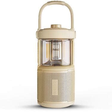 Ліхтар кемпінговий LED Felix 2 з Bluetooth колонкою, акумуляторний, 360° світло, 20W, IPX7, 24 год, USB, пісочний
