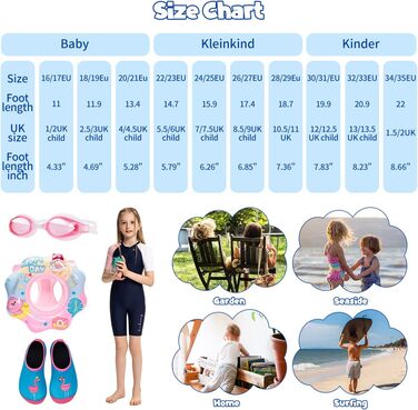 Дитячі шльопанці для плавання WateLves: шльопанці для басейну, пляжу та води (32/33 EU, Hln Blue)