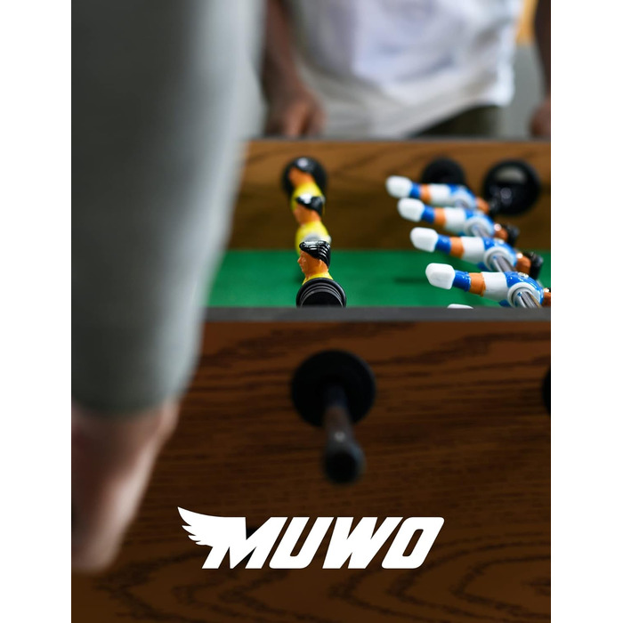 MUWO Mondial складаний футбольний стіл-керлінг із 3 м'ячами, компактний настільний кікер для дорослих і дітей, 14 кг, білий