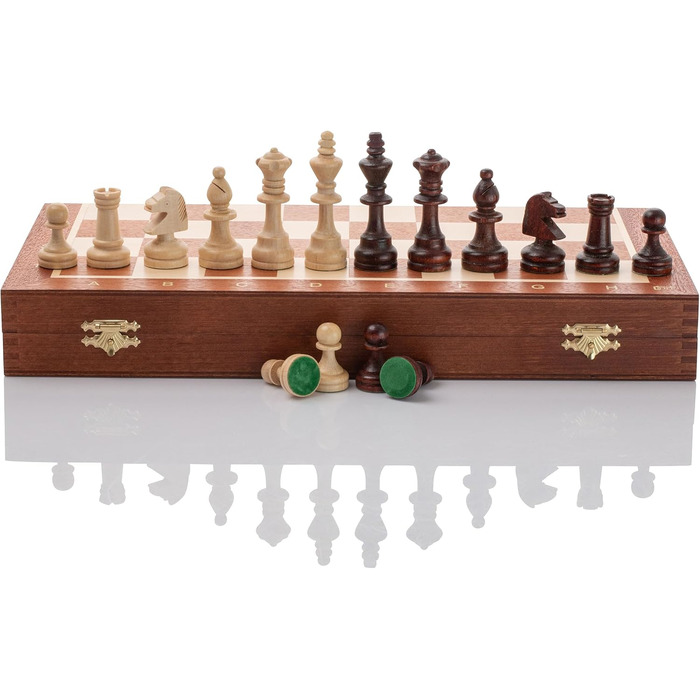 Набір для шахів Großartig Tournament NO. 6 | Master Of Chess | Шаховий набір з шахівницею 54x54 см з горіха та ясену | Набір шахів Staunton | NO.6 | Горіх & Ясен 54 см
