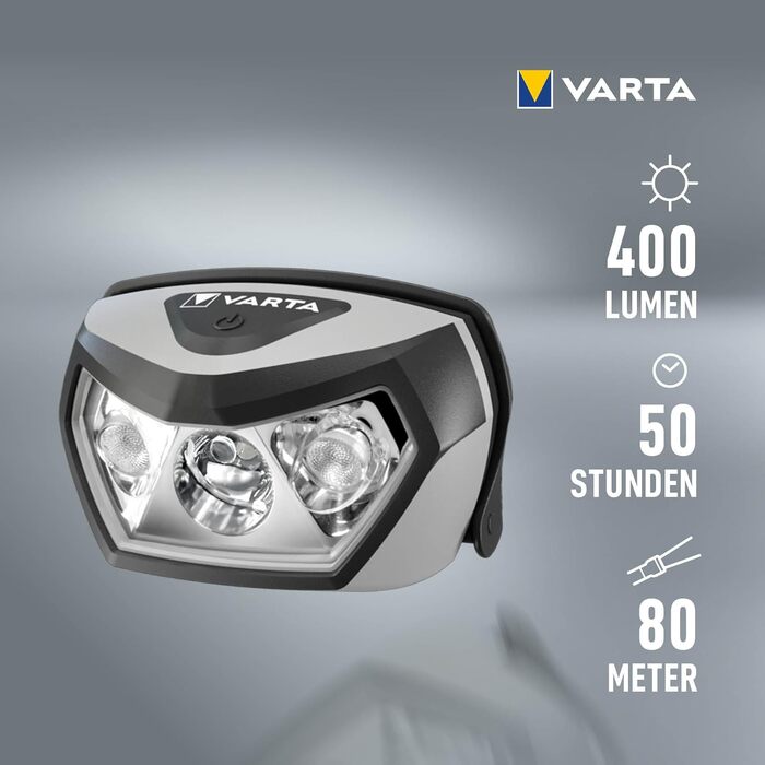 Ліхтар налобний VARTA H30R Wireless Pro LED, перезарядна, вологостійкий, для кемпінгу, бігу, туризму