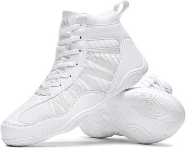 Боксерські черевики чоловічі хай-топ, унісекс, для занять боксом та єдиноборствами (46 EU, білі)