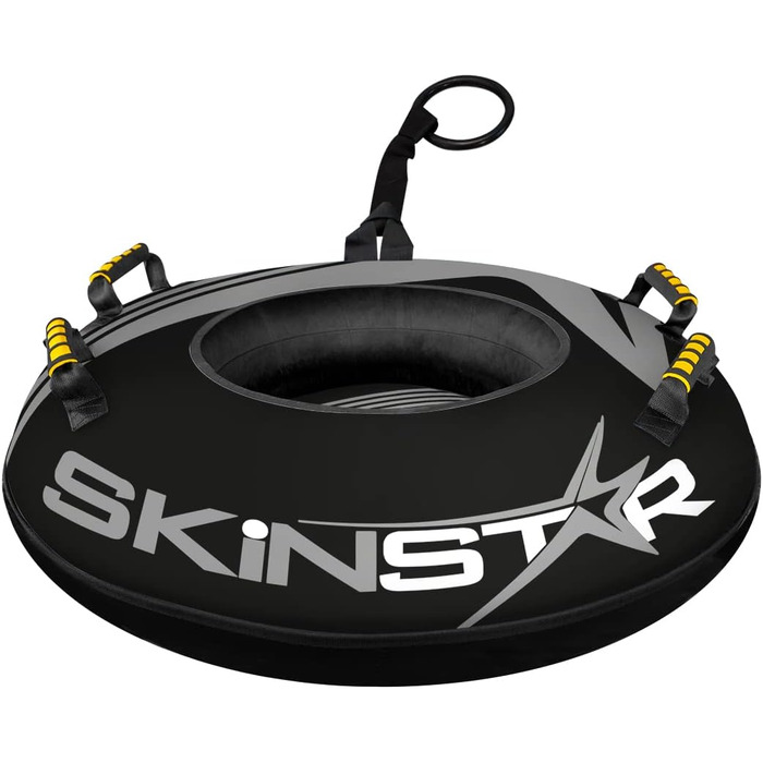 Сноутюбінг SkinStar Profi 100 см, чорний-сірий, надувні санки для катання по снігу