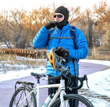 Чоловічі зимові рукавички GINTRON з екраном, термо рукавички, велосипедні рукавички, водонепроникні, вітрозахисні, для бігу, чорні