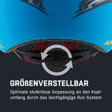 Дитячий велошолом ALPINA Hackney: легкий, міцний, з вентиляцією, LED (синій, M (51-56 см))