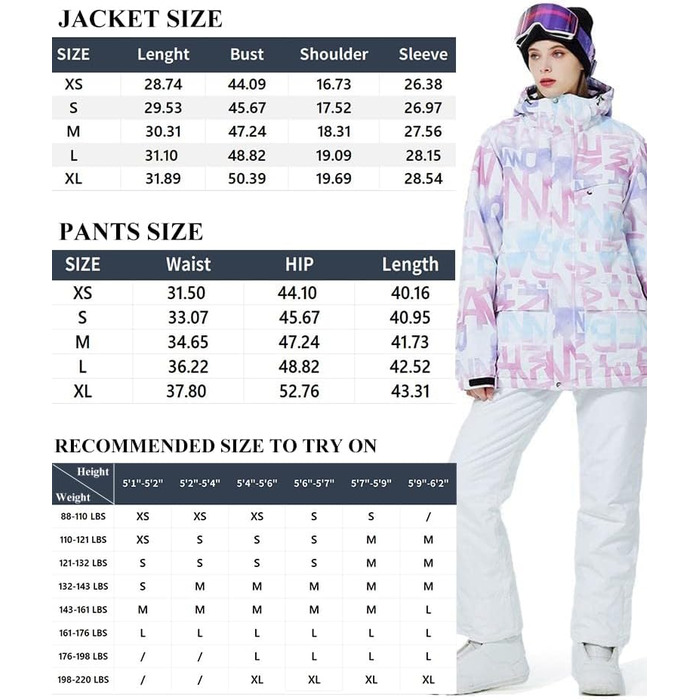 Модна жіноча гірськолижна куртка та штани, водонепроникні, вітронепроникні, кольорові, з принтом, рожевий, розмір M