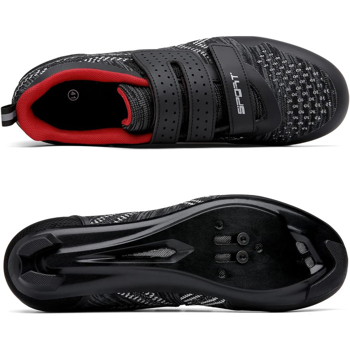 Велотуфлі ULTIANT для їзди в залі та на вулиці, сумісні з Peloton, Look SPD SL Delta, 41 EU, чорні