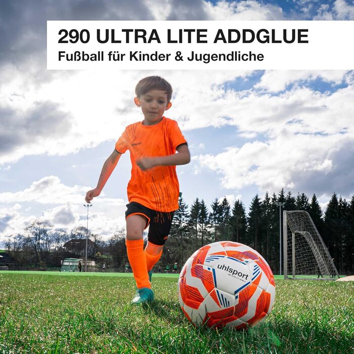 М'яч для футболу UHLSPORT Kinder 290 Ultra Lite Addglue - легкий та м'який, для дітей до 10 років