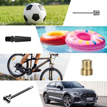 Електричний насос для велосипеда NWOUIIAY 6000 mAh з цифровим дисплеєм, 150 PSI, USB зарядка, для велосипедів, авто, мото, м'ячів. Чорний