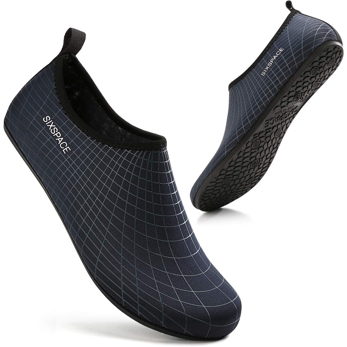 Чоловічі та жіночі шкарпетки для плавання Sixspace - аквашузи, шкарпетки для басейну, пляжні шкарпетки, швидковисихаючі, дихаючі, для серфінгу, йоги, темно-синій (39 EU)