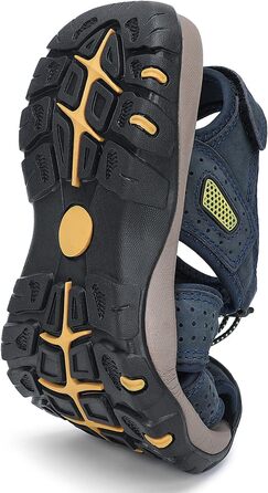 Чоловічі сандалі FLARUT для туризму та відпочинку на природі, шкіряні трекінгові сандалі, сині, 42 EU