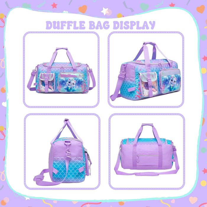 Дитяча спортивна сумка HTgroce для дівчаток з відділенням для взуття. Ідеальна для танців, спорту, ночівок та подорожей