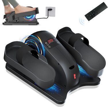 Електричний крострейнер для дому: міні-еліптичний тренажер з пультом, дисплеєм, 12 швидкостей. Підходить для людей похилого віку та дорослих