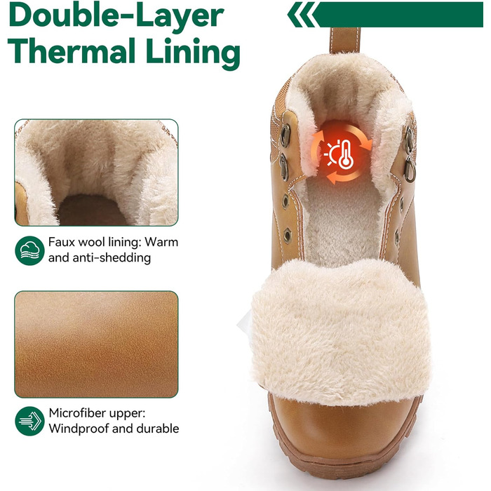 Зимові черевики для чоловіків та жінок – теплі, з підкладкою, снігоступи, легкі, неслизькі, для активного відпочинку та повсякденного носіння (39 EU, Жовтий Gb1172)