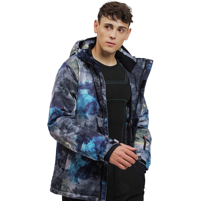 Чоловічий зимовий кіакун (комбінезон) для сноуборду та активного відпочинку, вітронепроникний, колір: кобальтовий (чорний), розмір XXL