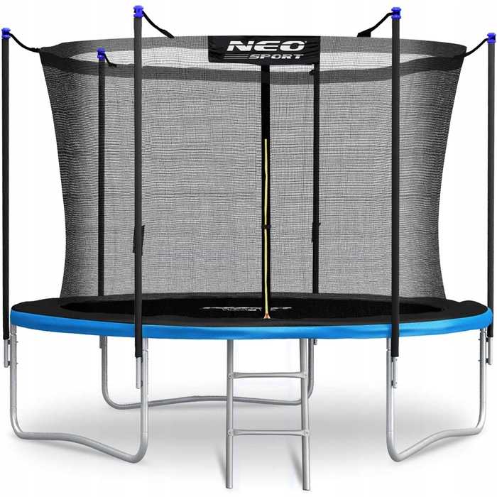 Садовий батут Neo-Sport 8ft/252см із внутрішньою сіткою та драбиною