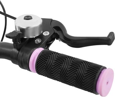 Дитячий велосипед 16 дюймів для дітей 5-8 років, регульована висота, велосипед для підлітків, покращений дитячий велосипед зі стабілізаторами, LED-ліхтарик, велосипед для початківців для хлопчиків та дівчаток (рожевий)