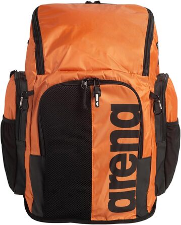 Рюкзак Arena Team Backpack 45 л, спортивний, для плавання і подорожей, з відділенням для мокрого одягу, посилене дно, помаранчевий Sunset Chevron