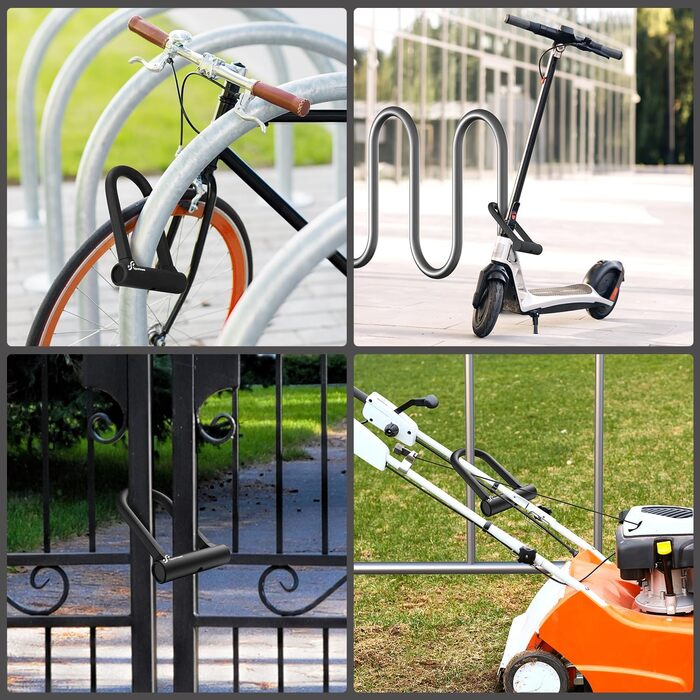 Надійне велозамкне Sportneer: 17 мм, 1.5 м кабель, для гірського, шосе, електровелосипеда, з кріпленням. Чорний.