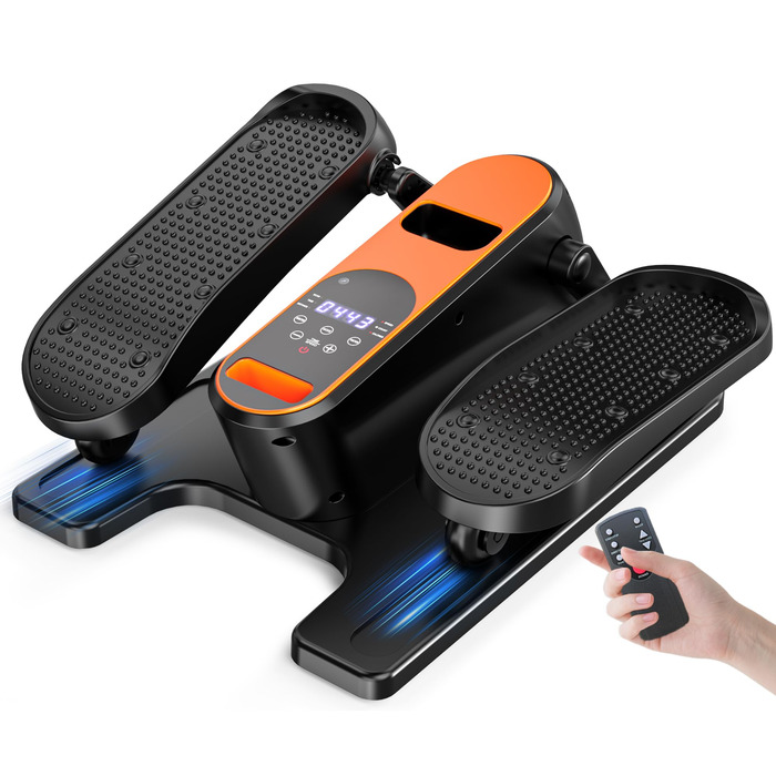 Електричний еліптичний тренажер для дому під стіл з пультом дистанційного керування, дисплеєм, 12 швидкостей, тихий та портативний степер для літніх людей, підлітків та дорослих.