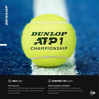 Тенісні м'ячі DUNLOP ATP Championship Regular Duty у кейсі