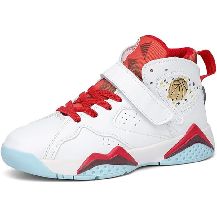 Дитячі баскетбольні кросівки: антиковзаючі, для хлопчиків та дівчаток, розміри 28-39 EU, червоно-білі