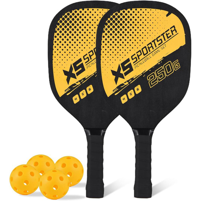 Набір для піклболу Lixada: 2 ракетки, 4 м'ячі, для гри в приміщенні та на вулиці