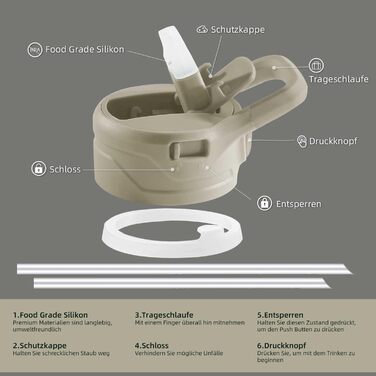 Вакуумна пляшка для води IDEUS 1140 мл, нержавіюча сталь, подвійна стінка, спортивна металева фляга з герметичною кришкою, жовта
