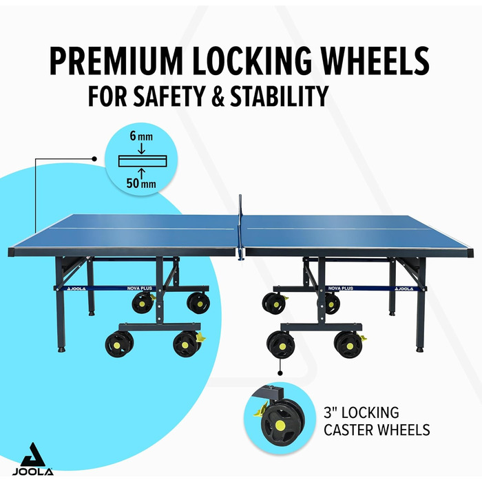 Стол для настільного тенісу JOOLA Nova Pro Plus – Outdoor, складний, з сіткою та регулюванням висоти