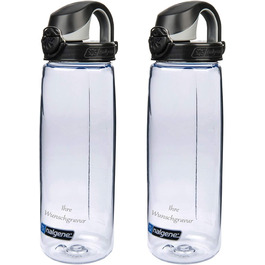 Набір з 2 пляшок для води Nalgene OTF 0,65 л, прозоро-чорні, з іменною гравіруванням