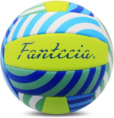 Волейбольний м'яч Fantecia, розмір 5. М'який волейбольний м'яч для пляжу, залу, басейну, парку. Підходить для тренувань, початківців, юнаків та дорослих.