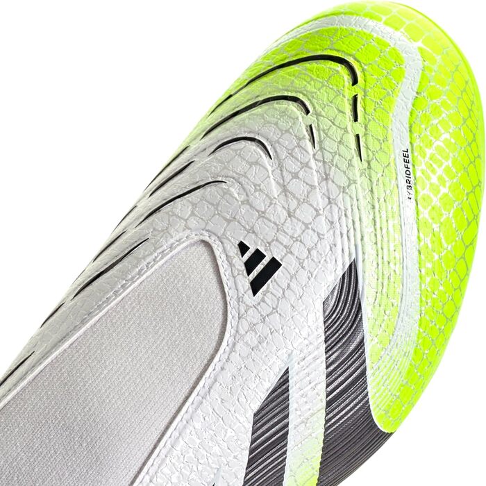 Футбольні бутси adidas Predator League Laceless для твердого/багатоповерххового поля, 40 EU, Cloud White/Core Black/Lucid Lemon