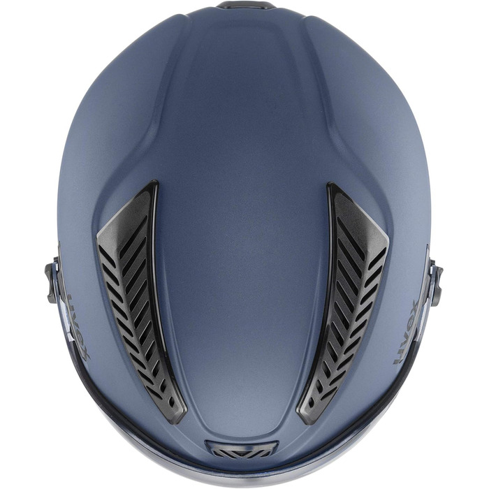 Лижний шолом uvex HLMT 600 з візором, синій матовий, для дорослих, 53-55 см